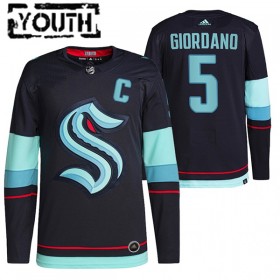 Lasten NHL Seattle Kraken Pelipaita Mark Giordano 5 2021-22 Navy Authentic